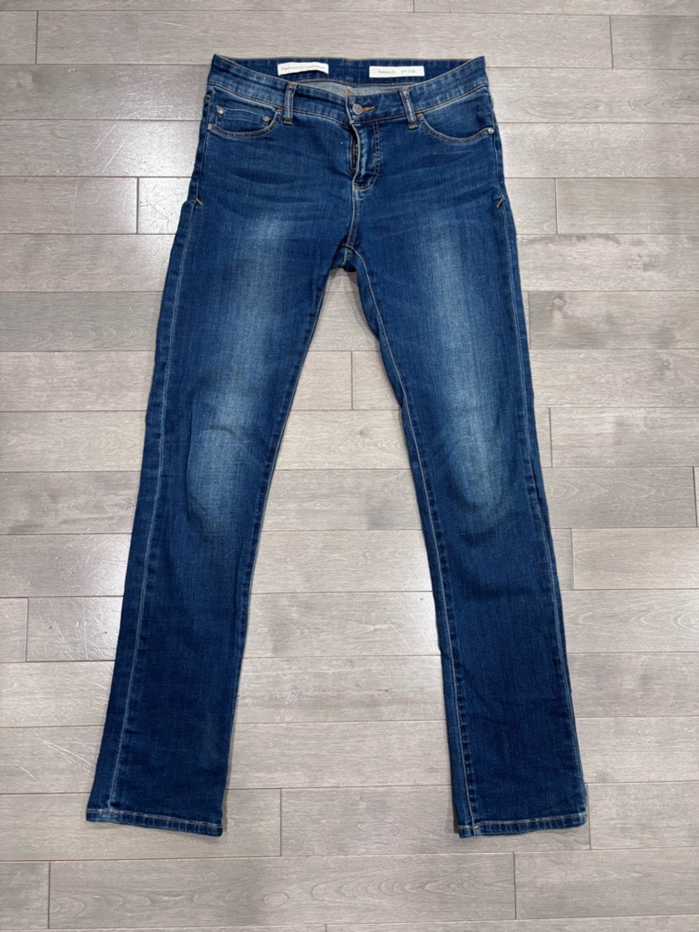 Pilcro and the Letterpress Parallel Straight Jeans,  Medium Wash, Size 28